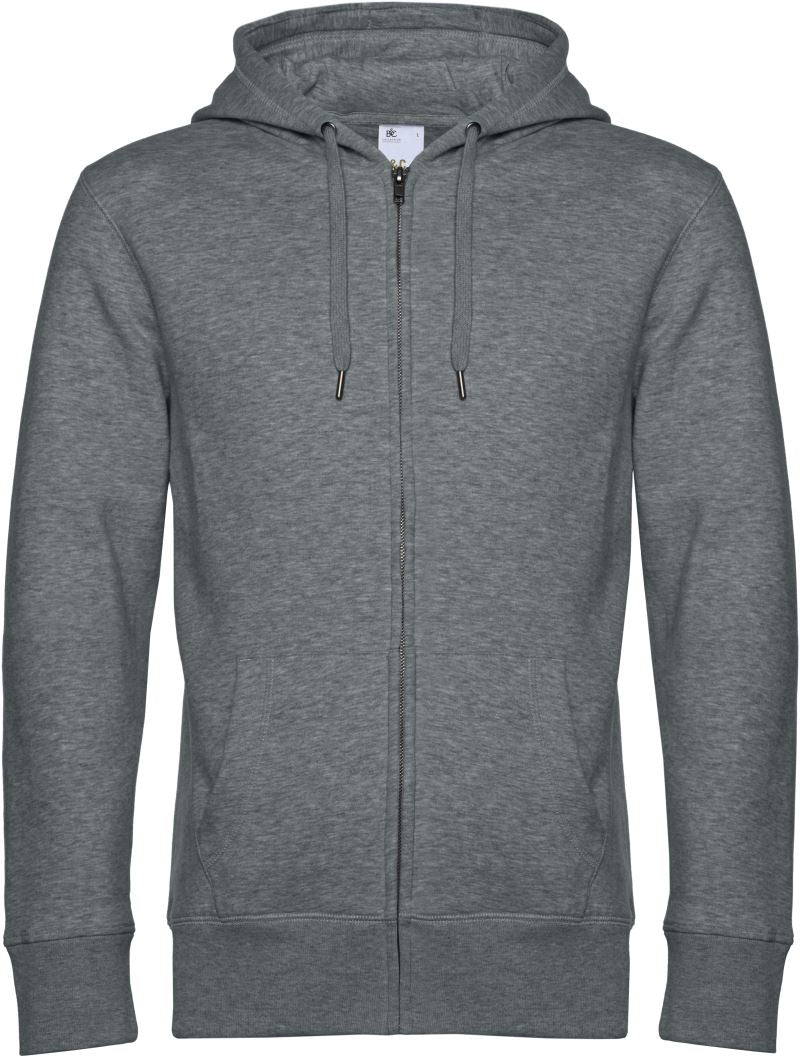Moški Pulover s Kapuco B&C KING Zipped Hood_° - oblekanadom