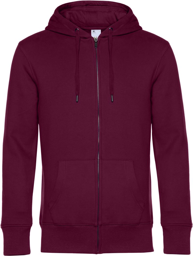 Moški Pulover s Kapuco B&C KING Zipped Hood_° - oblekanadom
