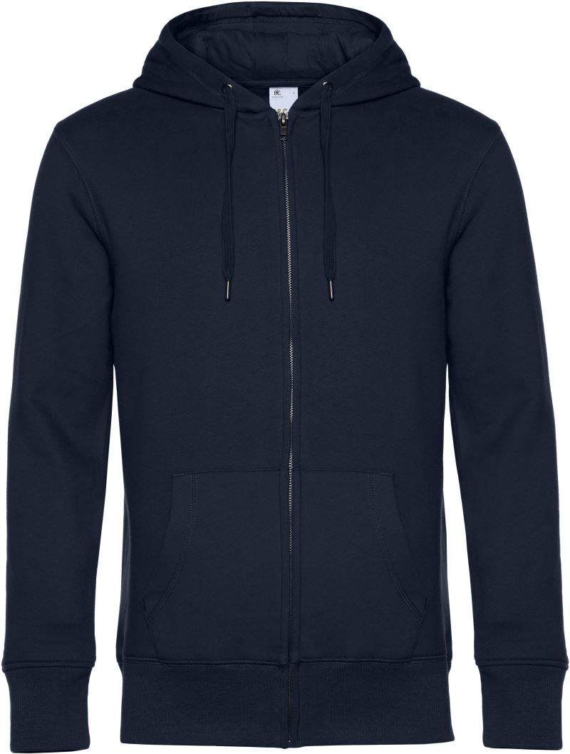Moški Pulover s Kapuco B&C KING Zipped Hood_° - oblekanadom