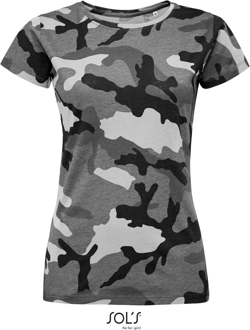 Ženska Majica Kratek Rokav SOL'S Camo Women - oblekanadom