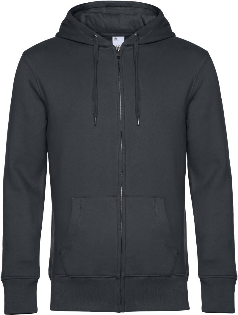 Moški Pulover s Kapuco B&C KING Zipped Hood_° - oblekanadom