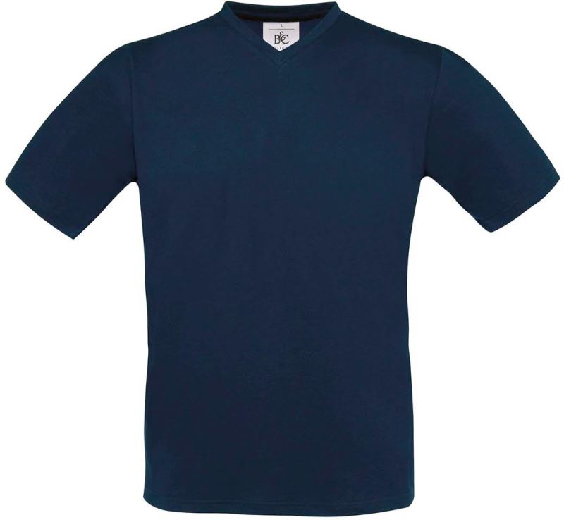 Moška Majica Kratek Rokav B&C Exact V-Neck - oblekanadom