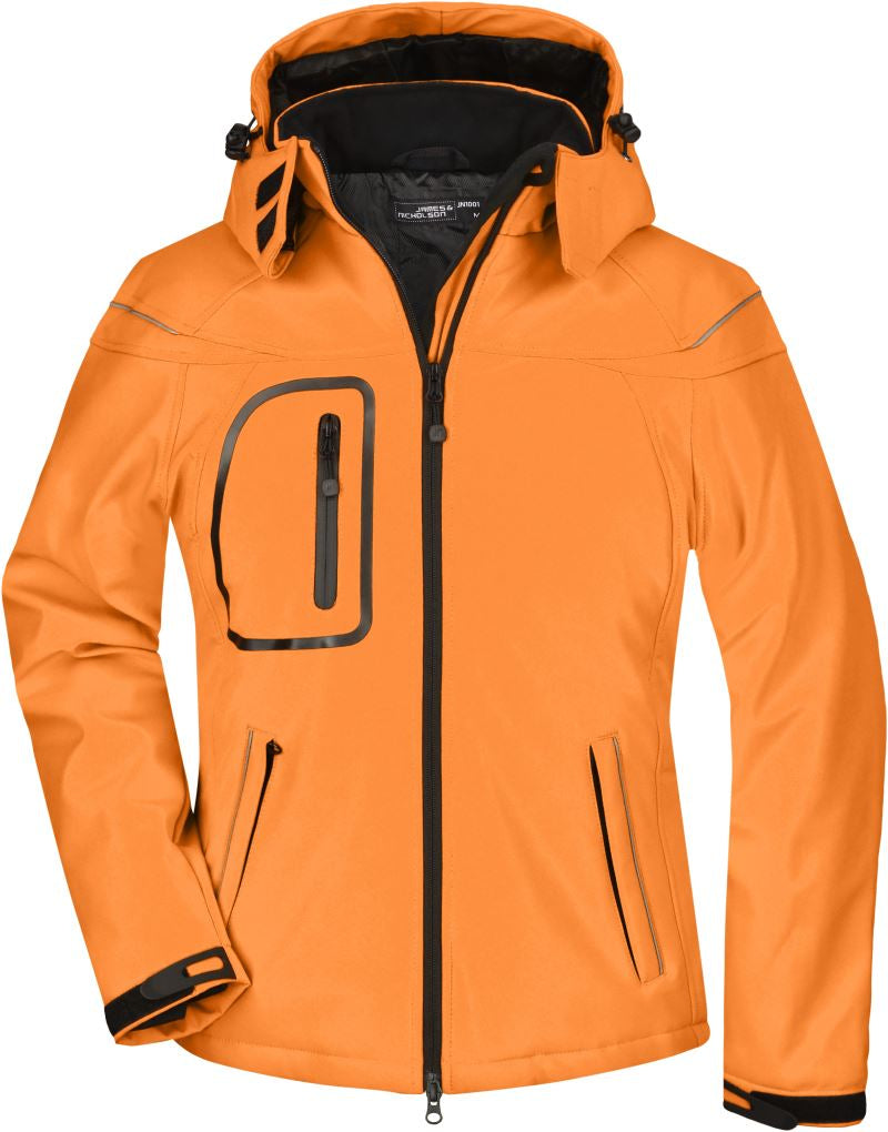 Damska 3-slojna zimska mehka softshell jakna James & Nicholson JN 1001Jopice - oblekanadom