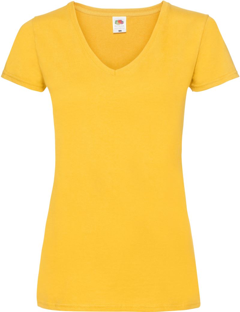 Ženska Majica Kratek Rokav F.O.L. Lady-Fit Valueweight V-Neck T - oblekanadom