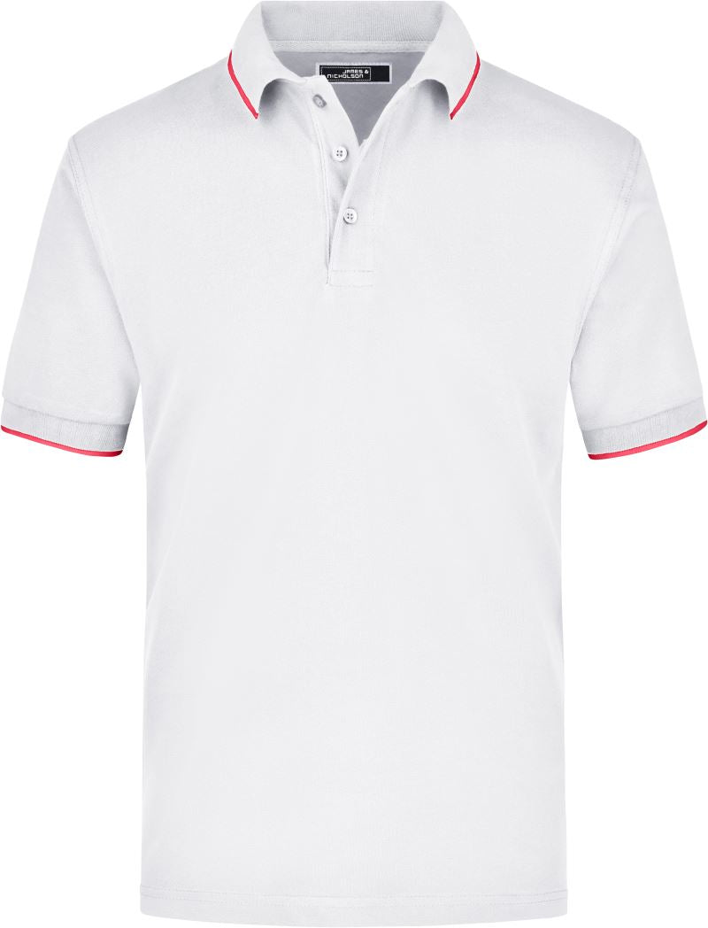 Polo majica Piqué z obrobo - James & Nicholson | JN 34 - oblekanadom