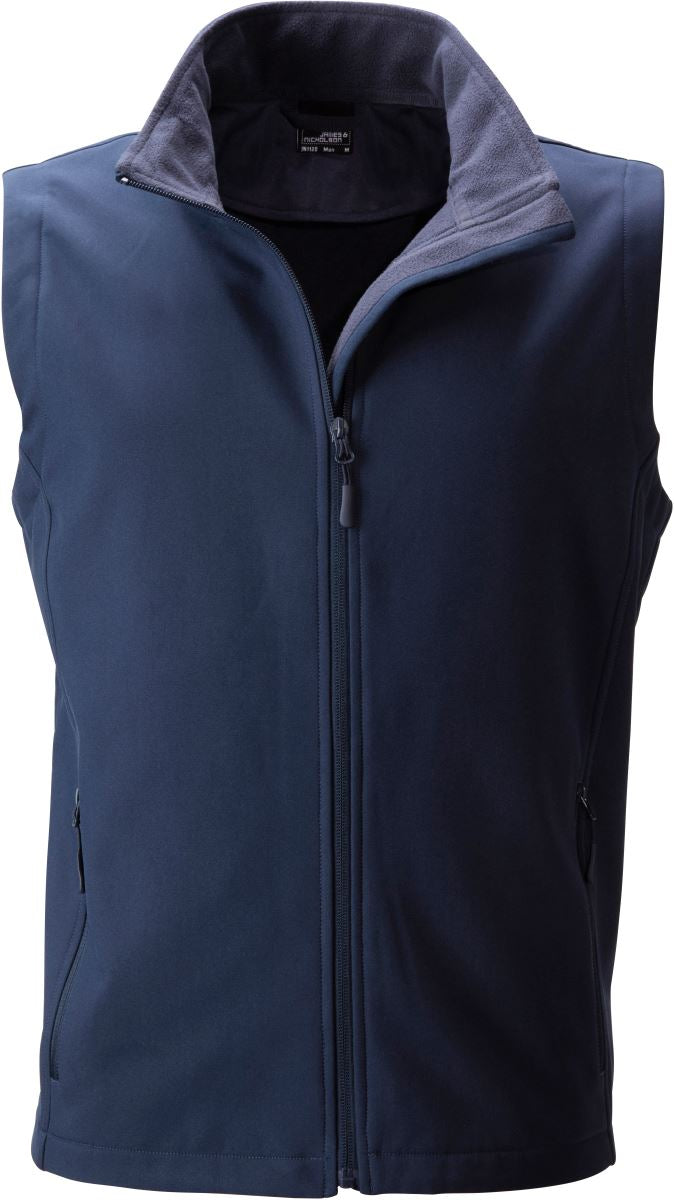 Moški promocijski softshell brezrokavnik z dvema plastema - James & Nicholson | JN 1128 280g/m², 100% poliester - oblekanadom