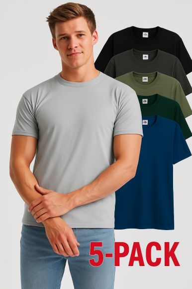 Premium Moške Fruit Of The Loom Majice Kratek Rokav 5Kos - oblekanadom