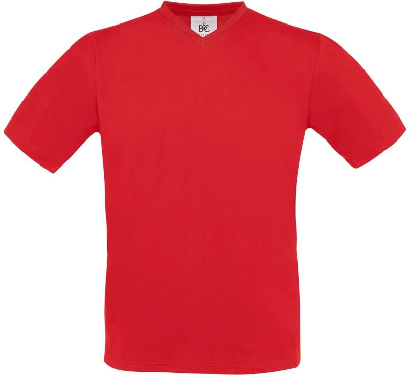 Moška Majica Kratek Rokav B&C Exact V-Neck - oblekanadom