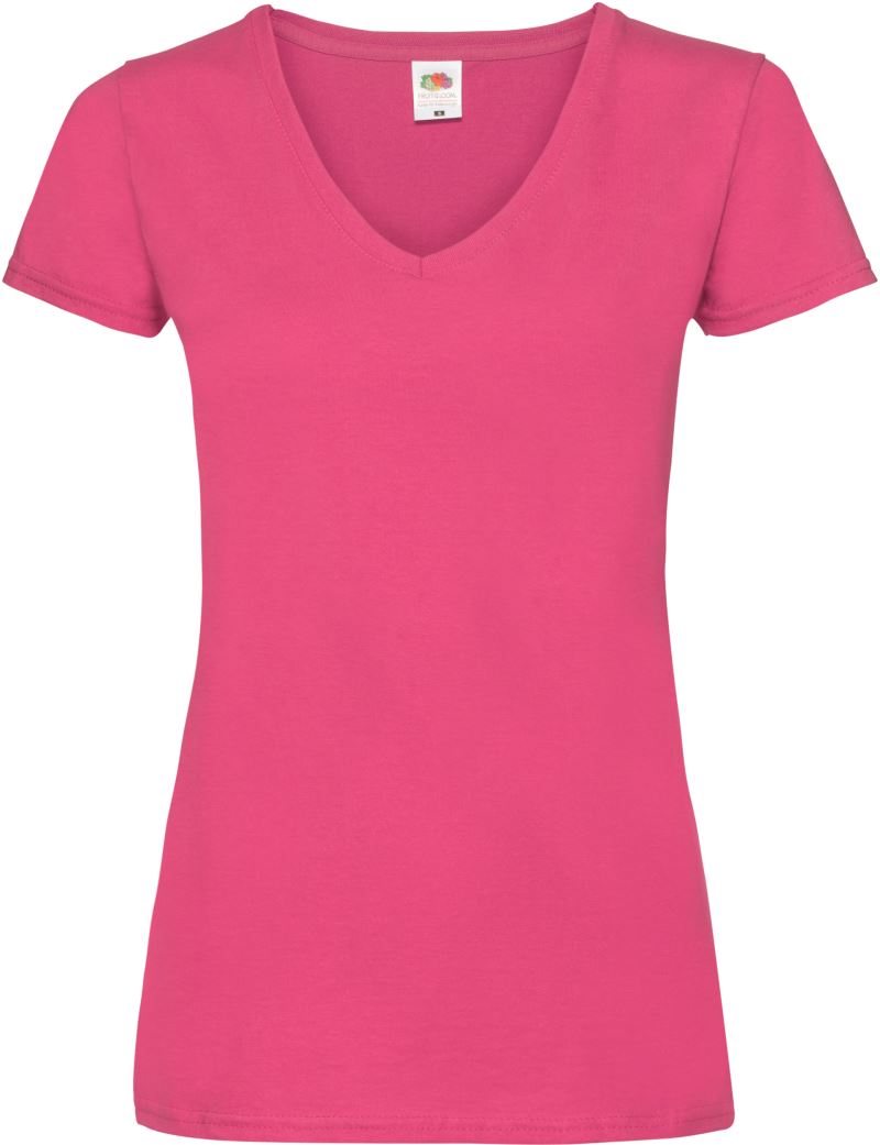 Ženska Majica Kratek Rokav F.O.L. Lady-Fit Valueweight V-Neck T - oblekanadom