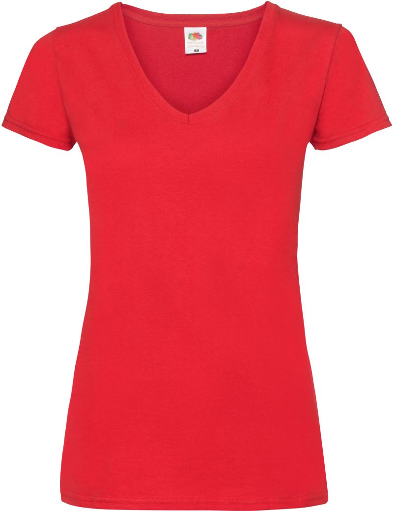 Ženska Majica Kratek Rokav F.O.L. Lady-Fit Valueweight V-Neck T - oblekanadom