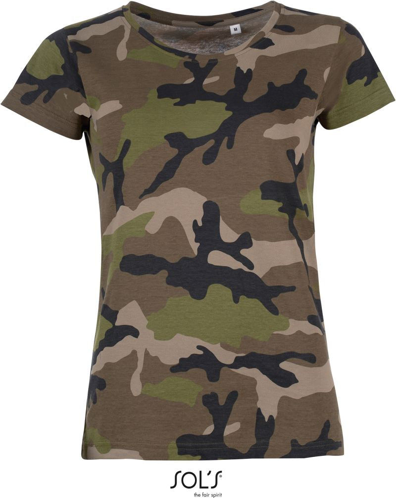 Ženska Majica Kratek Rokav SOL'S Camo Women - oblekanadom