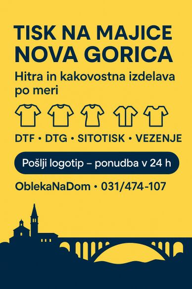 Tisk na majice Nova Gorica