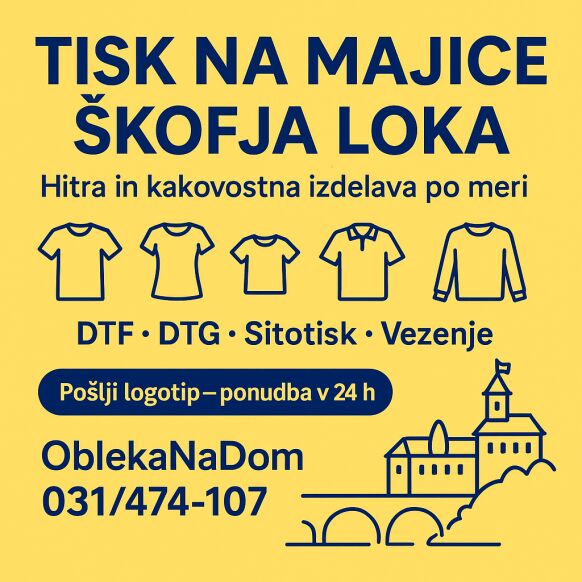 Tisk na majice Škofja Loka