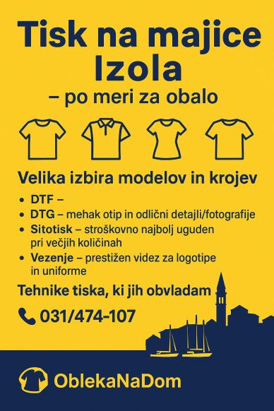 Tisk na majice Izola