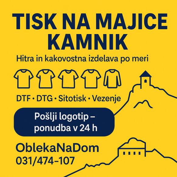 tisk na majice kamnik