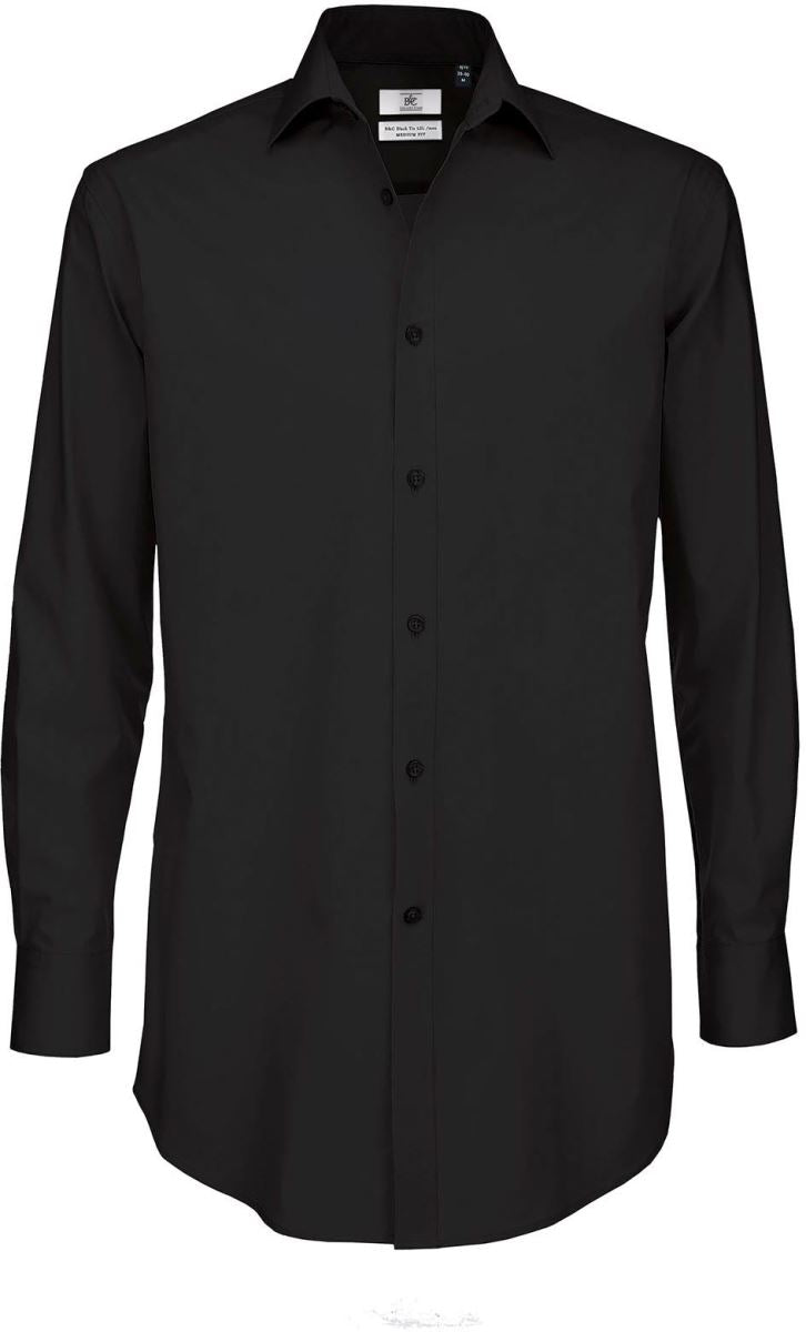 Moška Srajca Z Dolgimi Rokavi B&c | Black Tie Lsl /men - oblekanadom