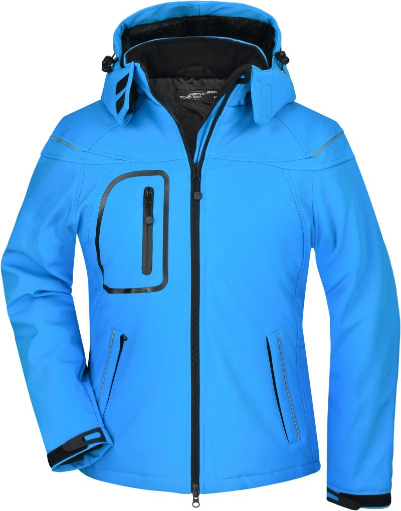 Damska 3-slojna zimska mehka softshell jakna James & Nicholson JN 1001Jopice - oblekanadom