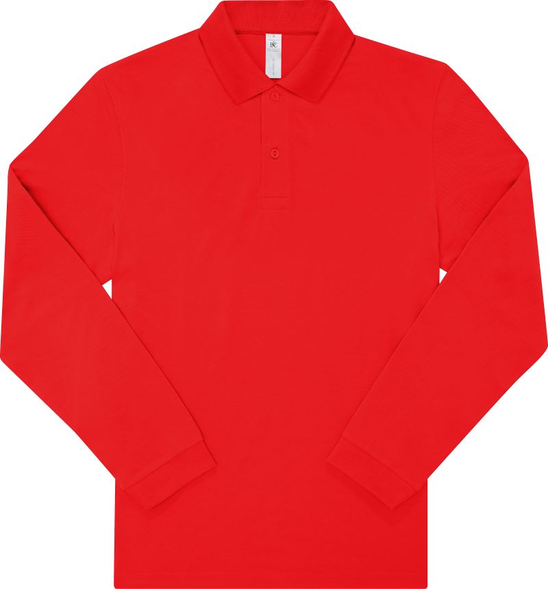 Moška Polo Majica Dolgi Rokav B&C  My Polo 180 LSL - oblekanadom