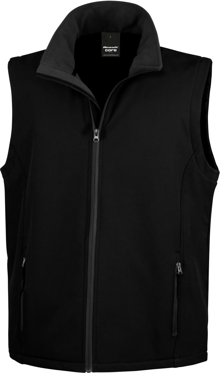 Moški Softshell brezrokavnik "Tiskljivi" - Rezultat R232M z 2 slojema - oblekanadom