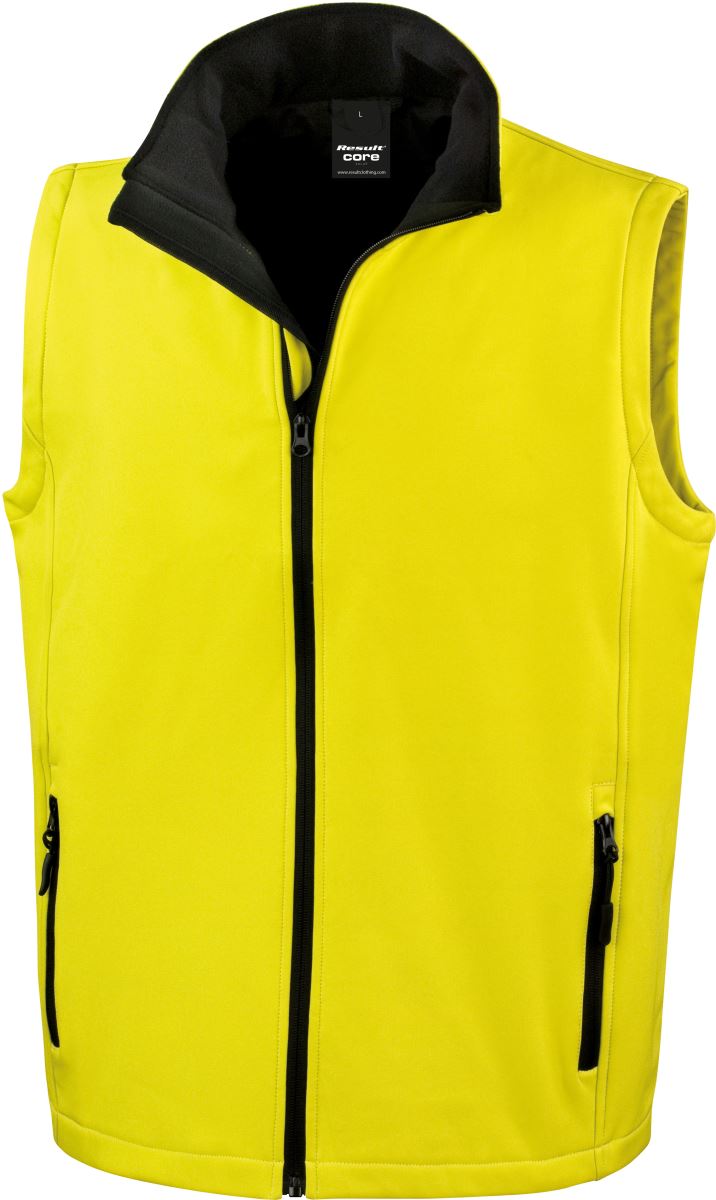 Moški Softshell brezrokavnik "Tiskljivi" - Rezultat R232M z 2 slojema - oblekanadom