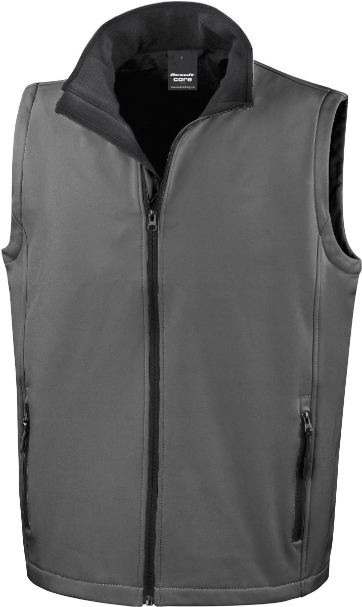 Moški Softshell brezrokavnik "Tiskljivi" - Rezultat R232M z 2 slojema - oblekanadom