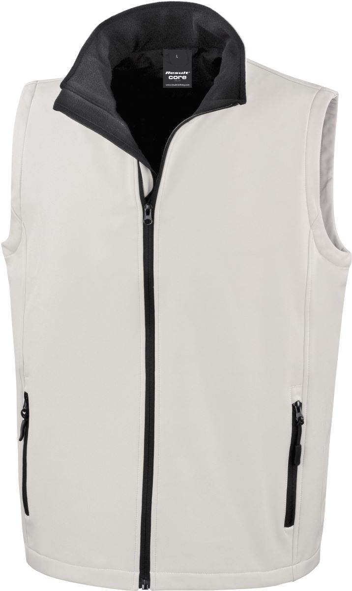 Moški Softshell brezrokavnik "Tiskljivi" - Rezultat R232M z 2 slojema - oblekanadom