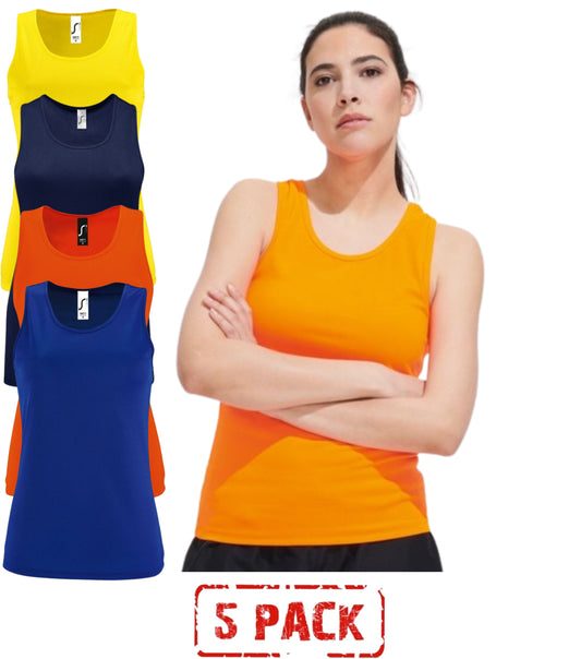 Ženske SOL'S Majice Brez Rokava Sporty 5-Pack - oblekanadom